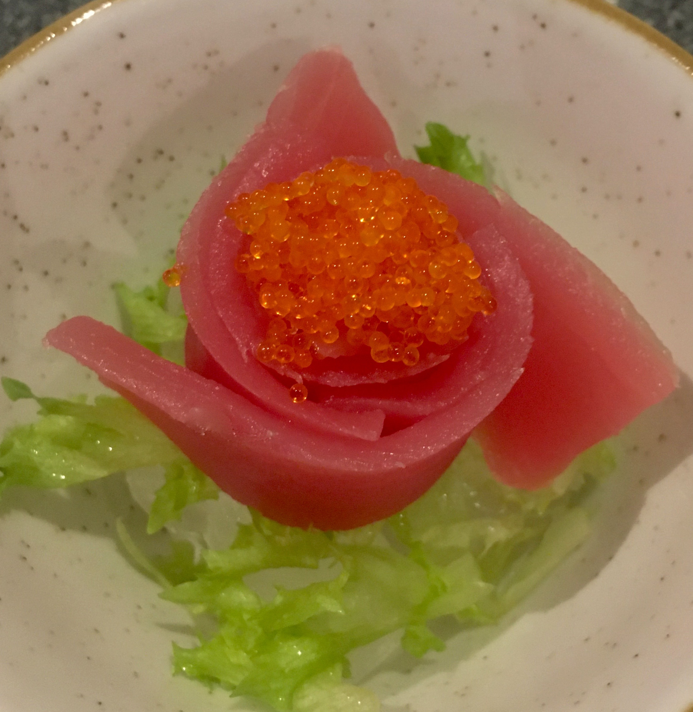 Sashimi Tun Med Miso Suppe