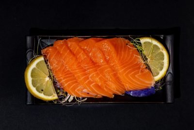 Sashimi Laks Med Miso Suppe